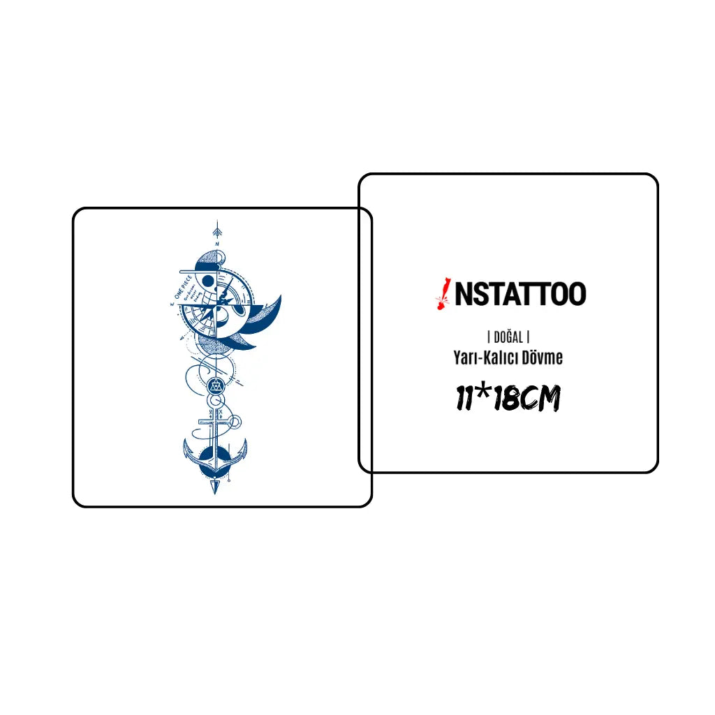 (OP) Straw Hat Compass - Semi-Permanent Tattoo