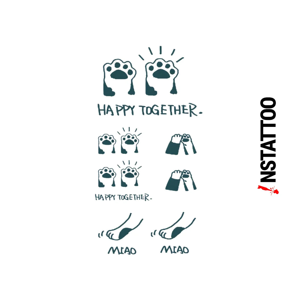 Meow Couple - Semi-Permanent Tattoo