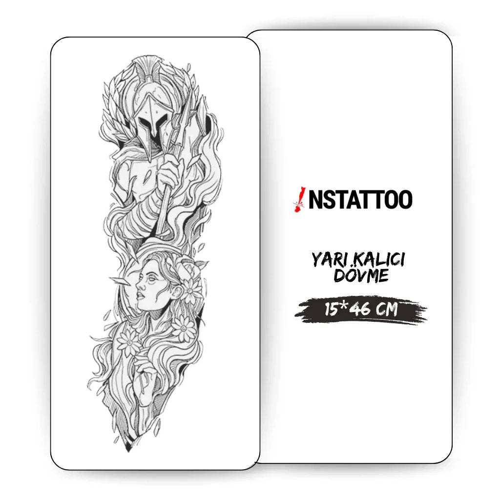 (Full Arm Sleeve) Athena - Semi-Permanent Tattoo