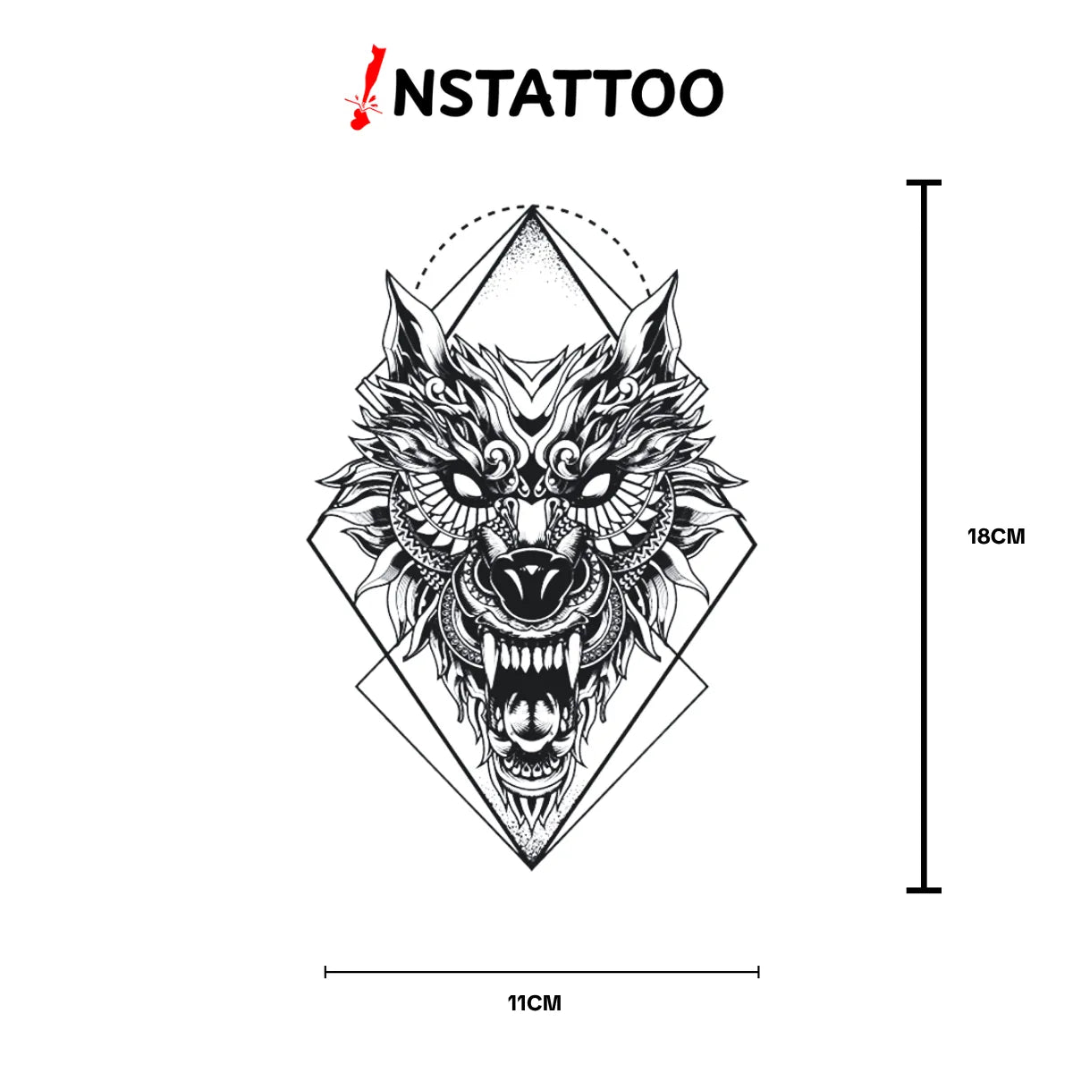 Direwolf- Semi-Permanent Tattoo