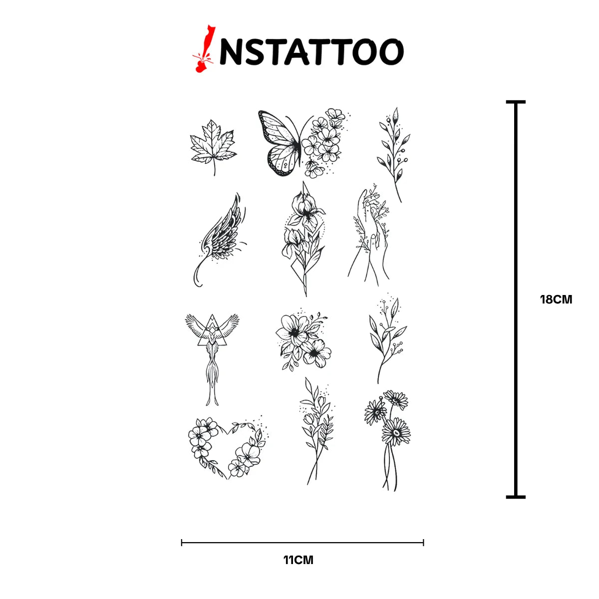 (12 Tattoo) Indecisive Package - Semi-Permanent Tattoo