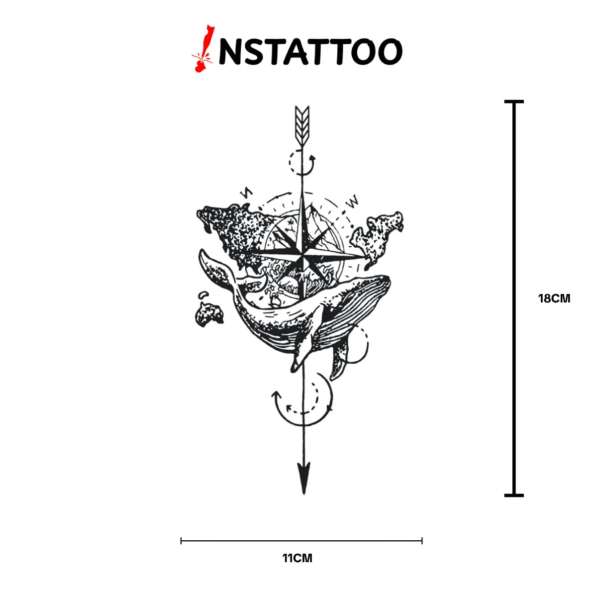 Ocean - Semi-Permanent Tattoo
