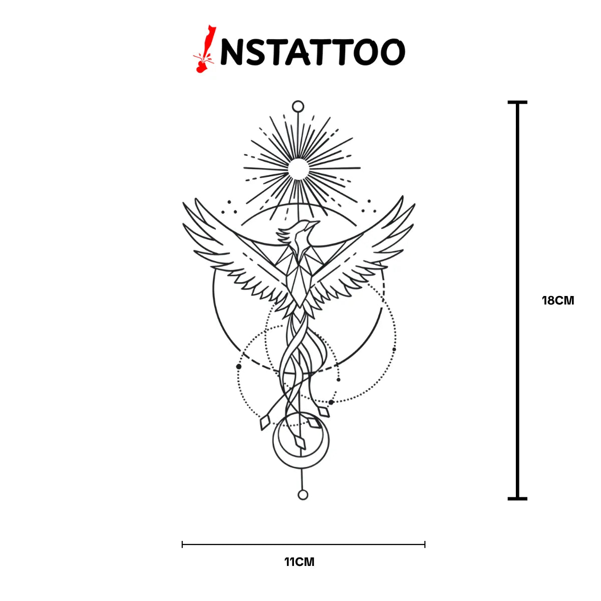 Phoenix - Semi-Permanent Tattoo