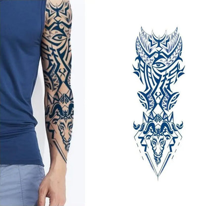 (Full Sleeve) Osiris - Semi-Permanent Tattoo