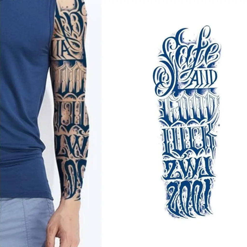 (Full Sleeve) LUCK -Semi-Permanent Tattoo