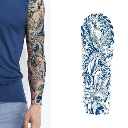 (Full Sleeve) Ryujin - Semi-Permanent Tattoo