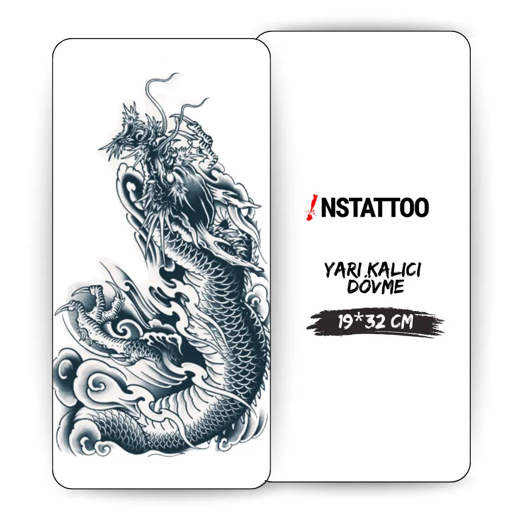 (Chest-Arm-Sleeve) Seiryu - Semi-Permanent Tattoo