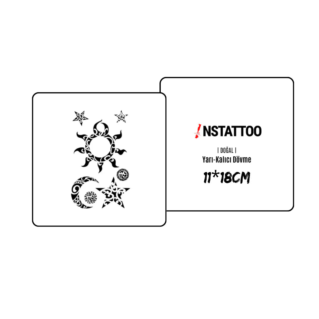 (7 Tattoo) Crescent Package - Semi-Permanent Tattoo