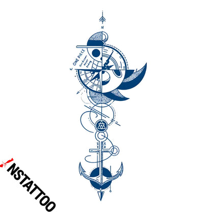 (OP) Straw Hat Compass - Semi-Permanent Tattoo