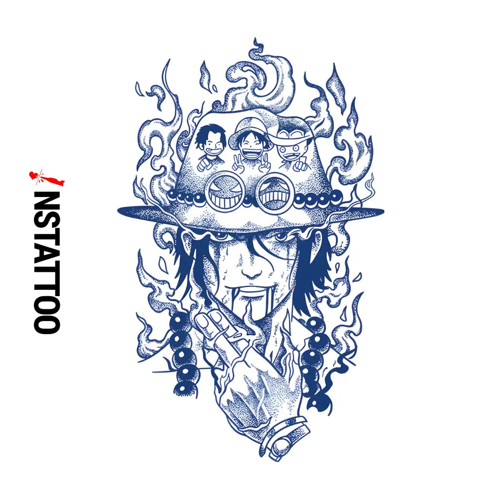(OP) Brothers - ACE-Sabo-Luffy - Semi-Permanent Tattoo