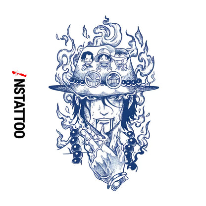 (OP) Brothers - ACE-Sabo-Luffy - Semi-Permanent Tattoo