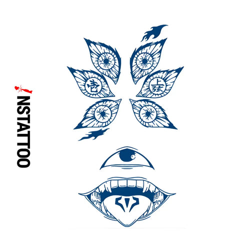 (DS-JK) Sukuna-Kokushibo - Semi-Permanent Tattoo