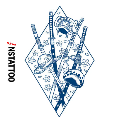 (OP) Luffy-Chopper-Kid - Semi-Permanent Tattoo