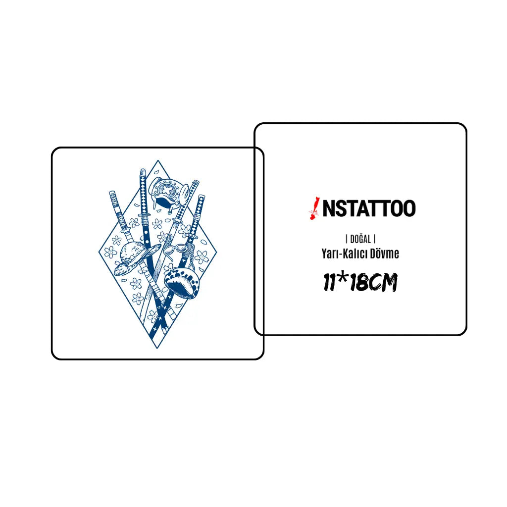 (OP) Luffy-Chopper-Kid - Semi-Permanent Tattoo