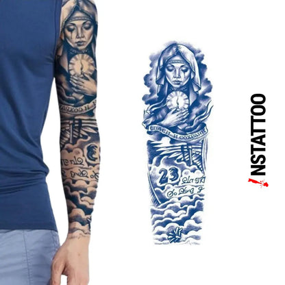 (Full Sleeve) Blessing - Semi-Permanent Tattoo