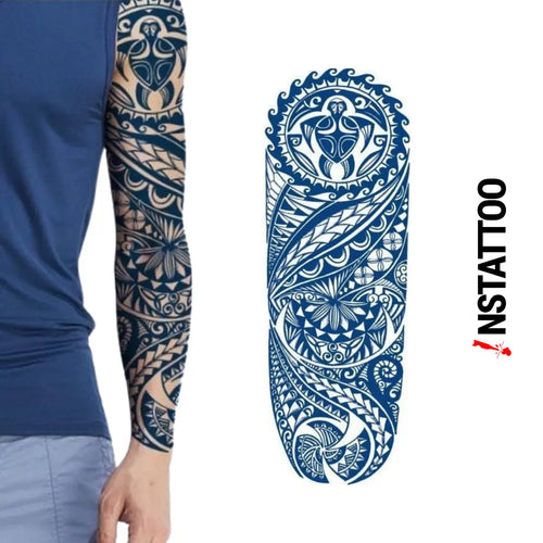 (Full Sleeve) Shell - Semi-Permanent Tattoo