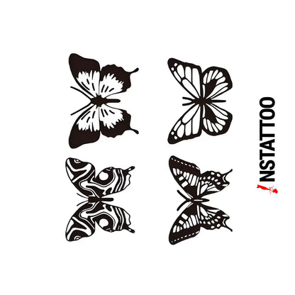 (4 Tattoo) Butterflies- Semi-Permanent Tattoo