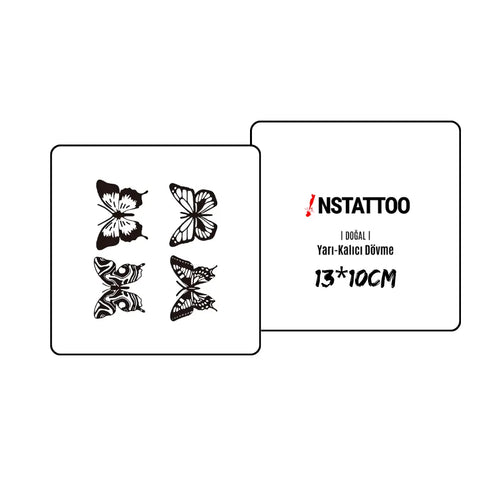 (4 Tattoo) Butterflies- Semi-Permanent Tattoo