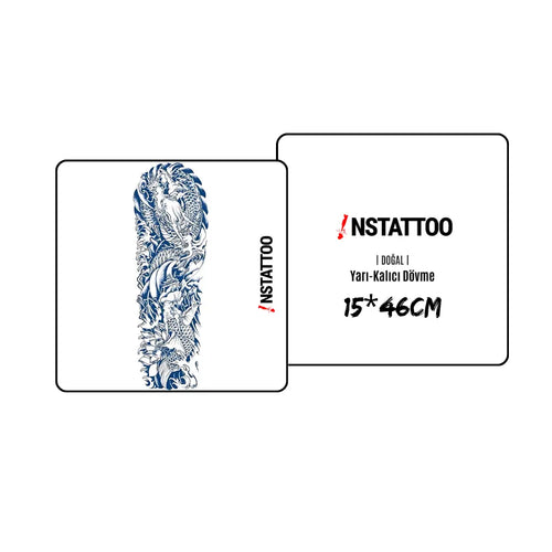 (Full Sleeve) Ryujin - Semi-Permanent Tattoo