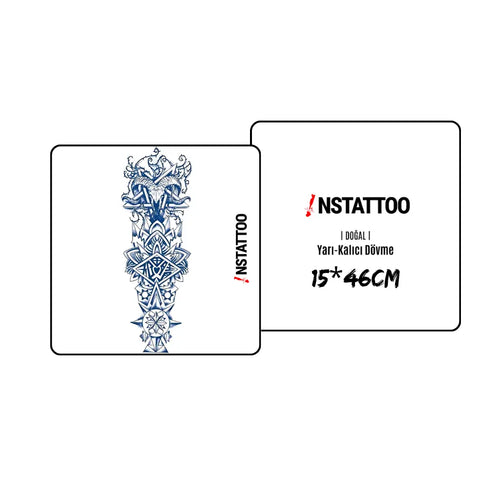 (Full Sleeve) Baphomet - Semi-Permanent Tattoo