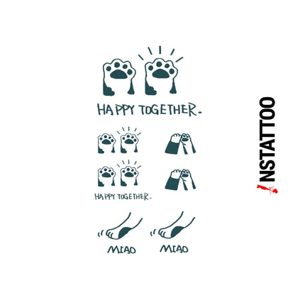 Meow Couple  - Semi-Permanent Tattoo