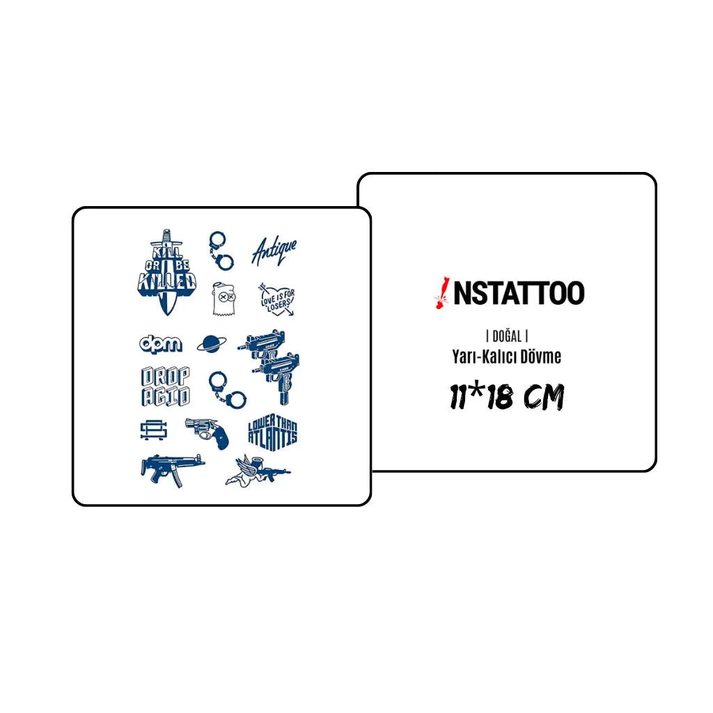 (15 Tattoo) UZI -Semi-Permanent Tattoo