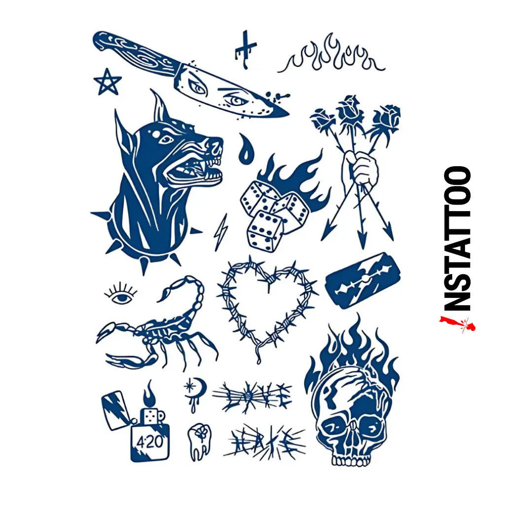 (14 Tattoo) Gilette - Semi-Permanent Tattoo