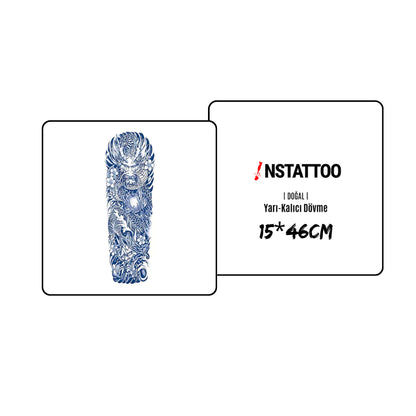 (Full Sleeve) Smaug - Semi-Permanent Tattoo