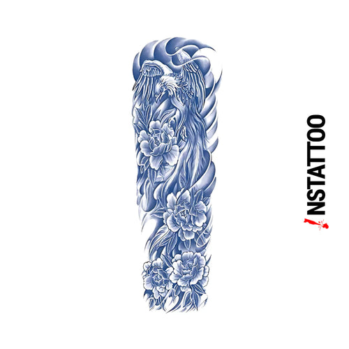 (Full Sleeve) Hawk - Semi-Permanent Tattoo