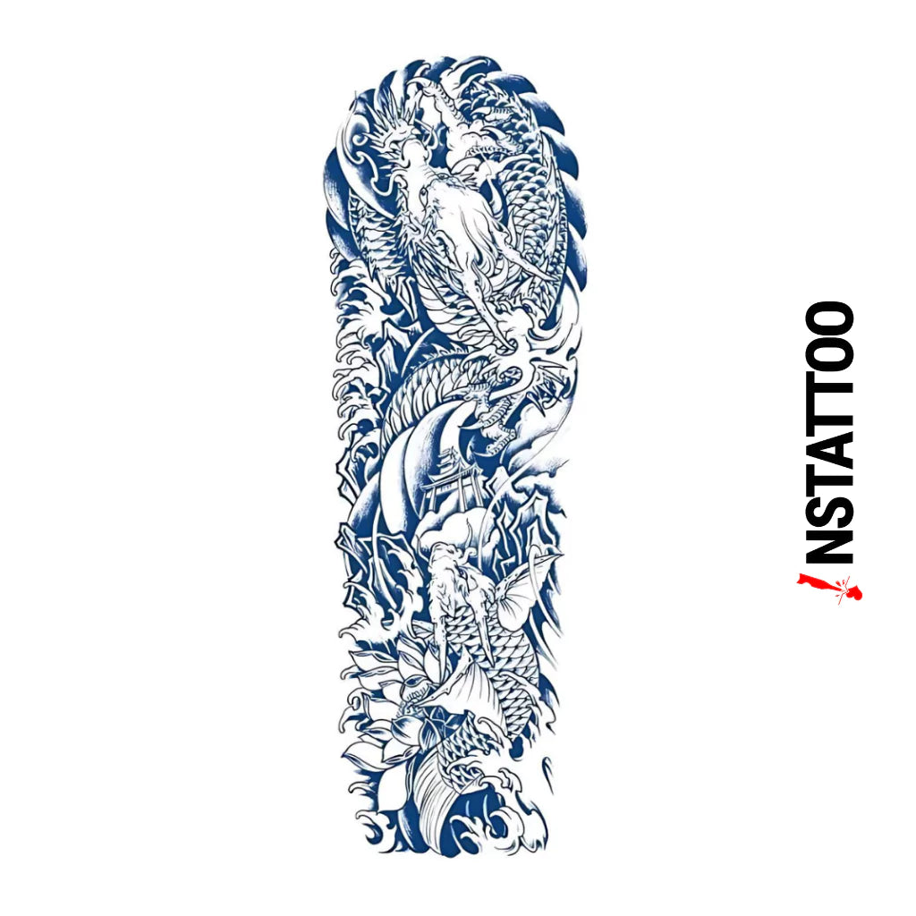 (Full Sleeve) Drakoi - Semi-Permanent Tattoo