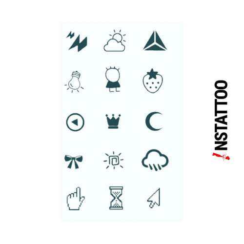 (15 Tattoo) Minimal Package - Semi-Permanent Tattoo