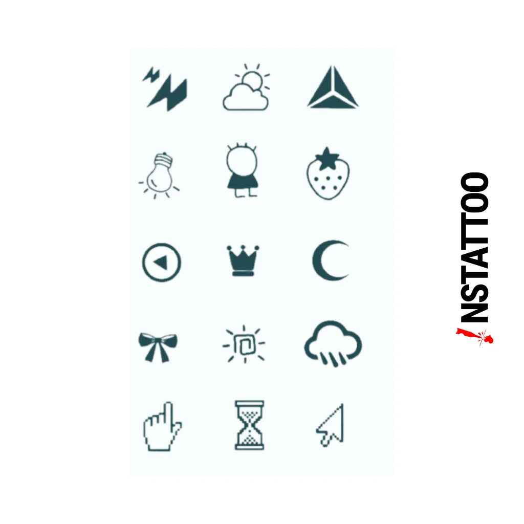 (15 Tattoo) Minimal Package - Semi-Permanent Tattoo