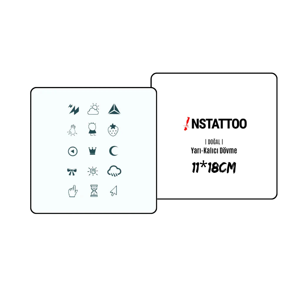 (15 Tattoo) Minimal Package - Semi-Permanent Tattoo