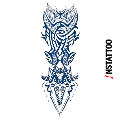 (Full Sleeve) Osiris - Semi-Permanent Tattoo