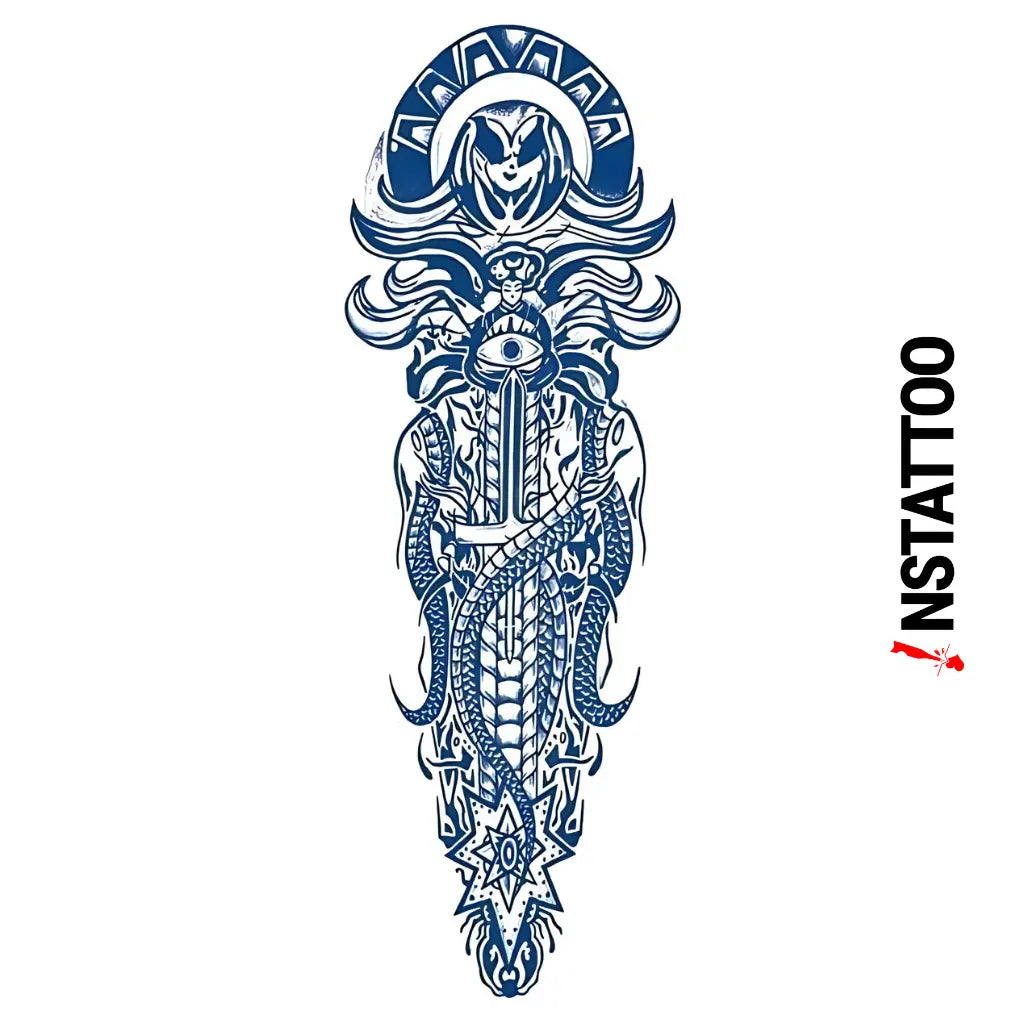 (Full Sleeve) AKU - Semi-Permanent Tattoo