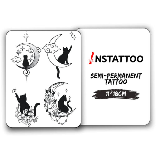 Cosmic Kitten Couple - Semi-Permanent Tattoo