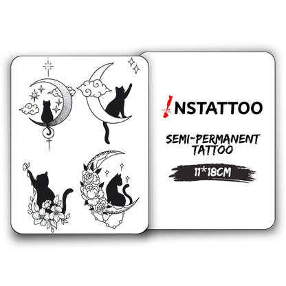 Cosmic Kitten Couple - Semi-Permanent Tattoo
