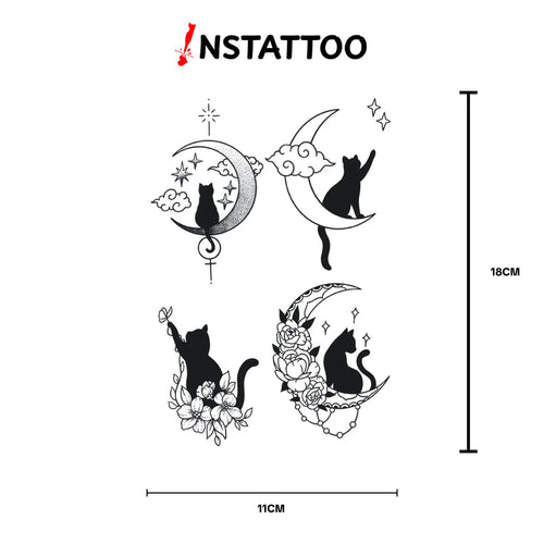 Cosmic Kitten Couple - Semi-Permanent Tattoo