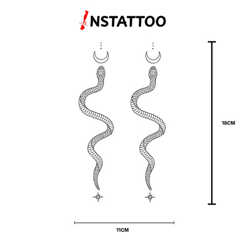 Cosmic Snake Couple - Semi Permanent Tattoo