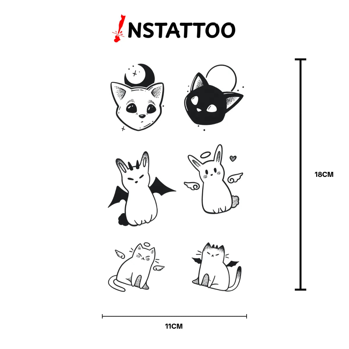 Couple Kitten - Semi-Permanent Tattoo