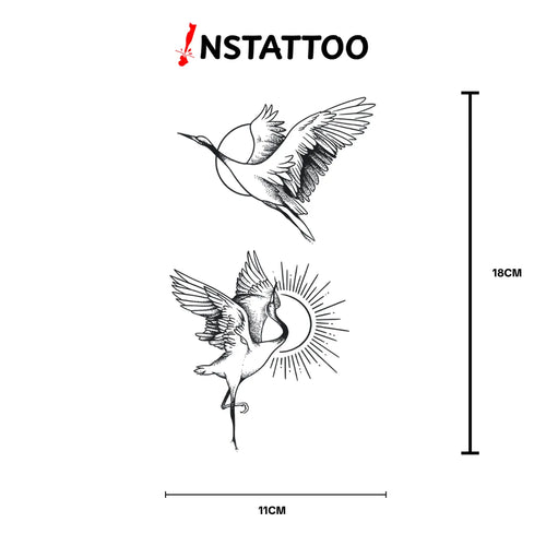 Crane Couple - Semi-Permanent Tattoo