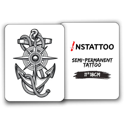 Navy Compass - Semi-Permanent Tattoo