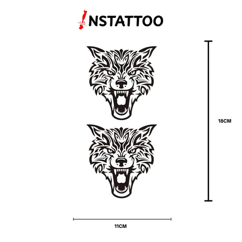 Grey Wolf 2  - Semi-Permanent Tattoo