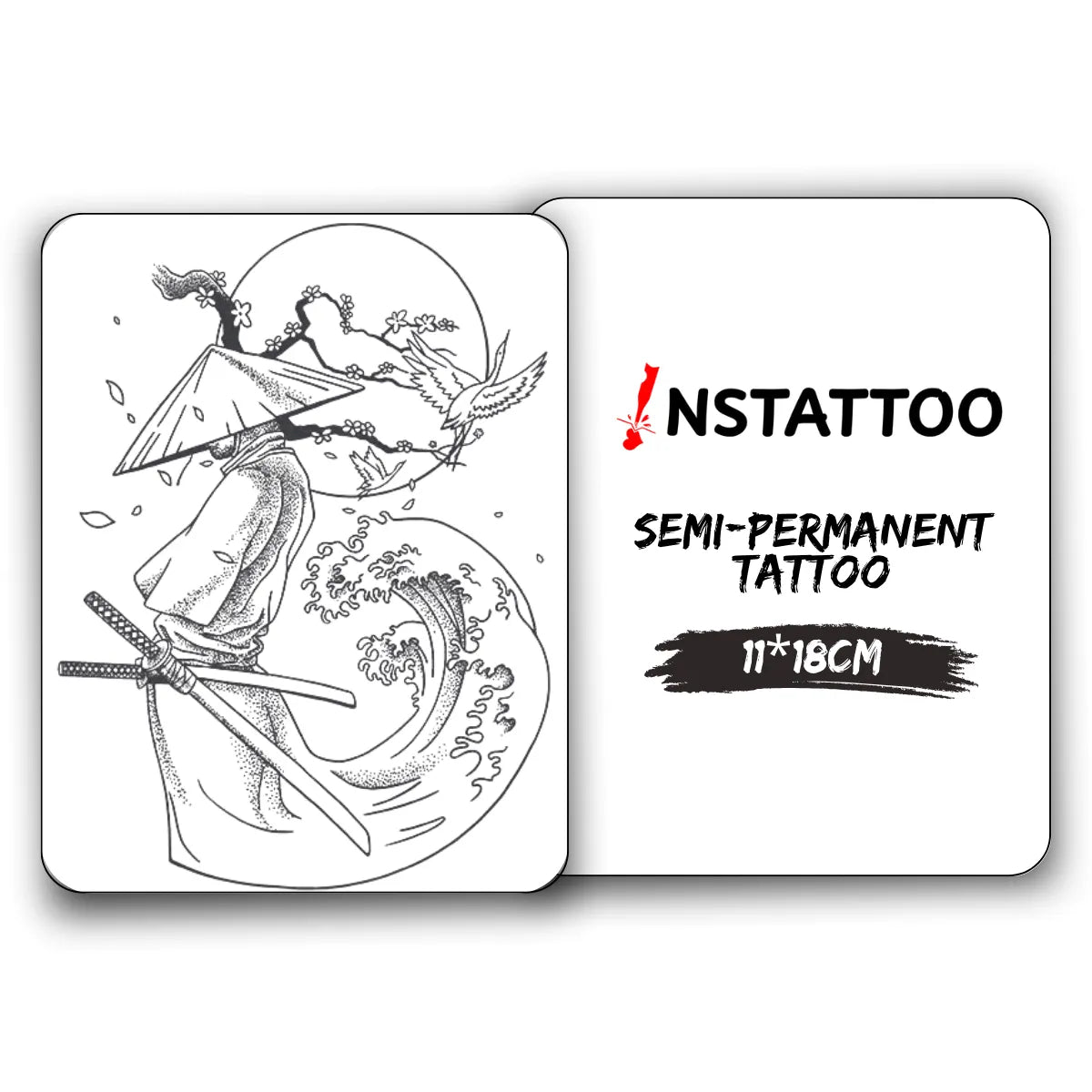 Hokusai - Semi-Permanent Tattoo
