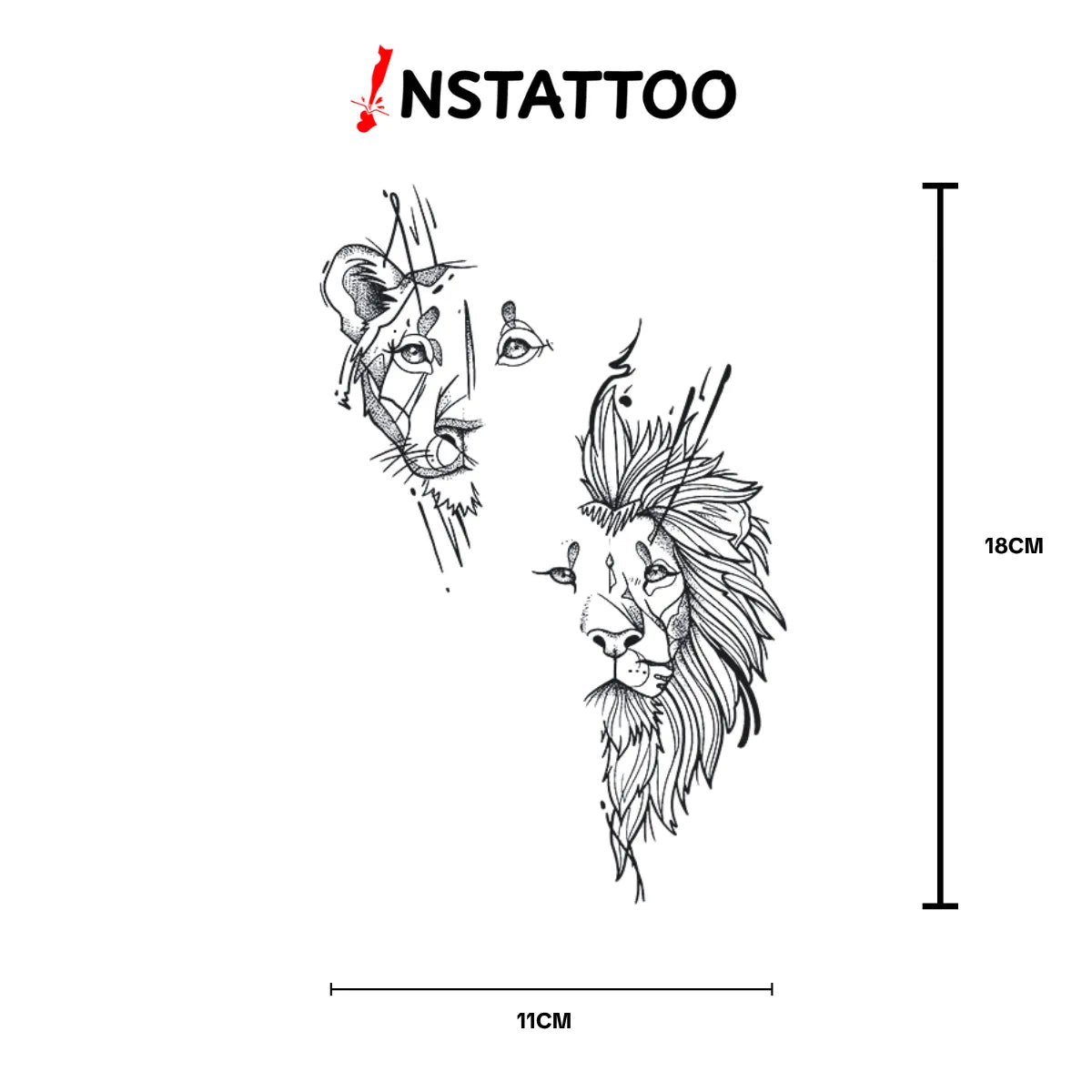 King and Queen - Semi-Permanent Tattoo