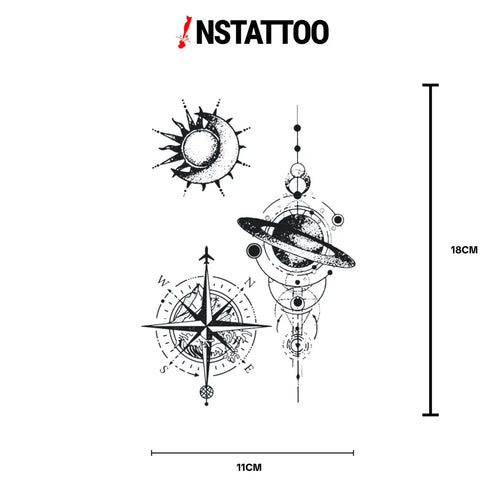 Universe 3 Piece - Semi-Permanent Tattoo