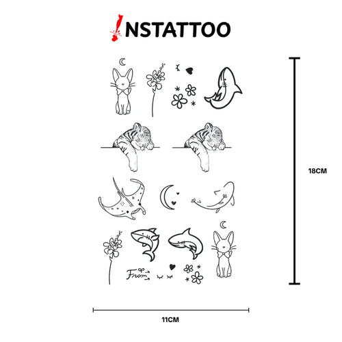 (14 Tattoo) Nature Package - Semi-Permanent Tattoo