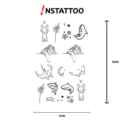 (14 Tattoo) Nature Package - Semi-Permanent Tattoo