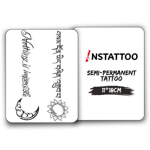 Sun-Moon Couple - Semi-Permanent Tattoo