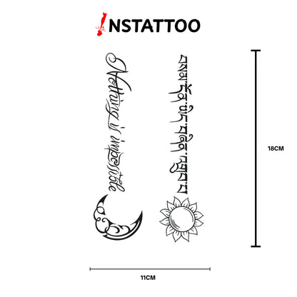 Sun-Moon Couple - Semi-Permanent Tattoo